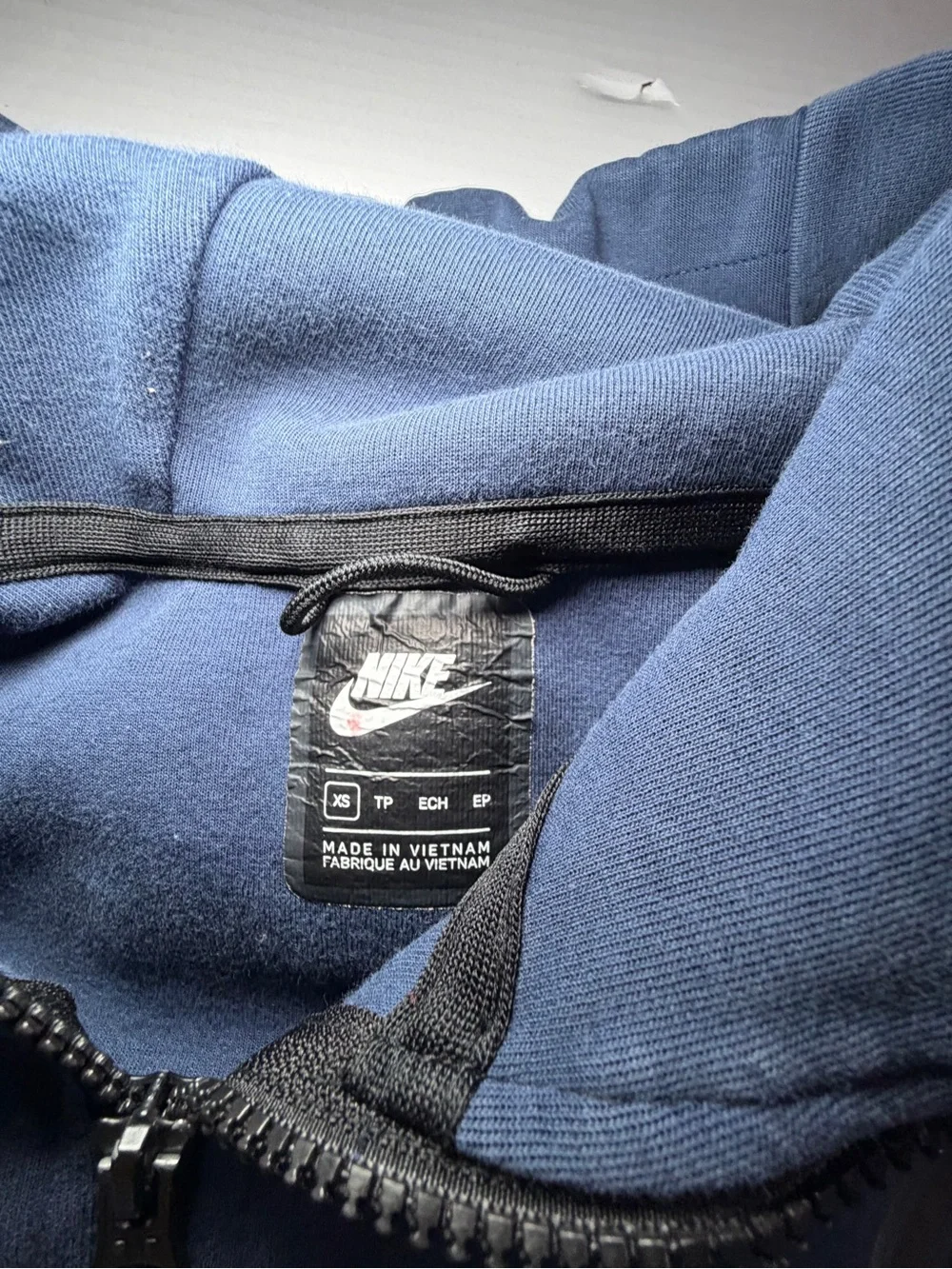 Nike Navy Blue Zip Hoodie with Hood